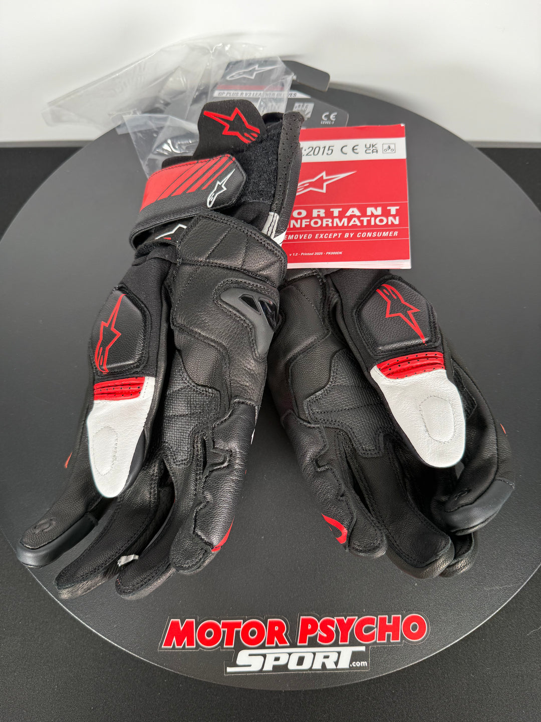 Alpinestars GP Plus R V3 Gloves - Black/White/Bright Red - Size Large - OPEN BOX - FINAL SALE / NO RETURNS
