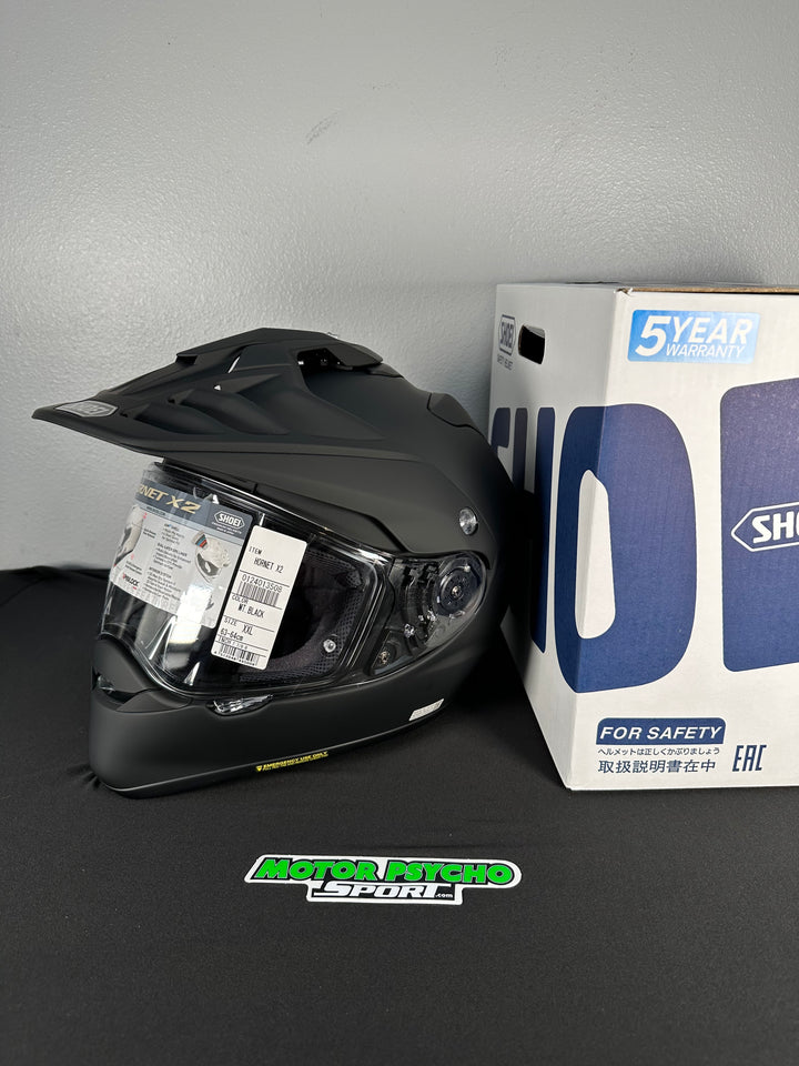 Shoei Hornet X2 Adventure Helmet - Matte Black - Size 2XL - USED / OPEN BOX