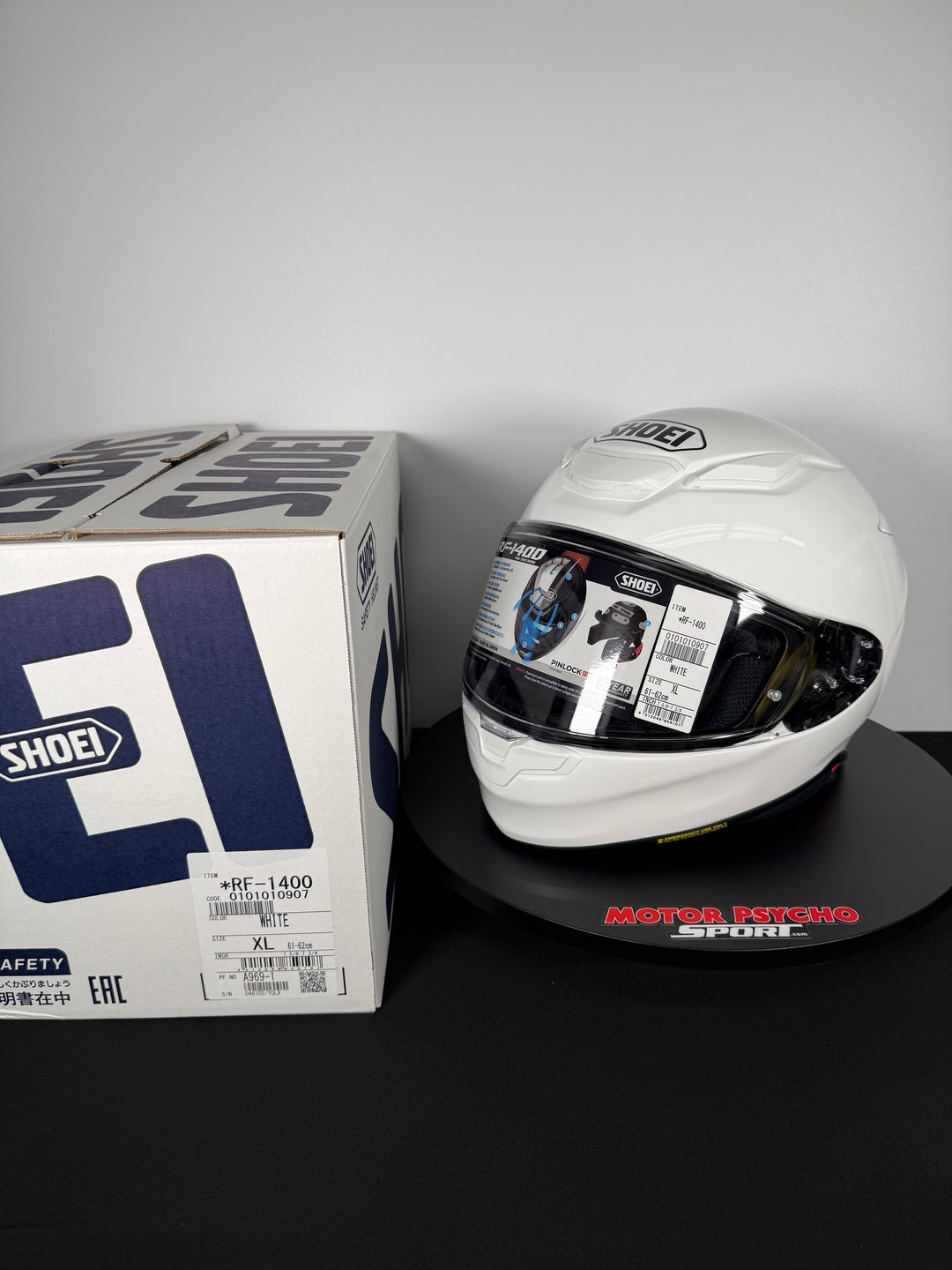 Shoei RF-1400 Helmet - White - Size XL - USED / OPEN BOX - FINAL SALE / NO RETURNS