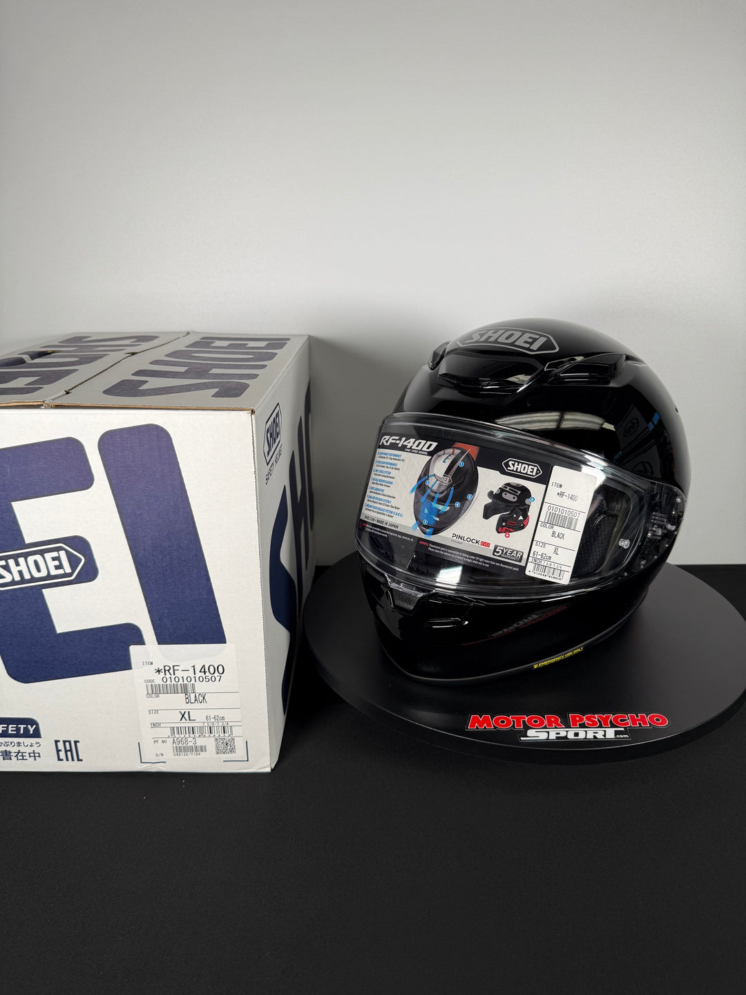Shoei RF-1400 Helmet - Gloss Black - Size XL - USED / OPEN BOX - FINAL SALE / NO RETURNS