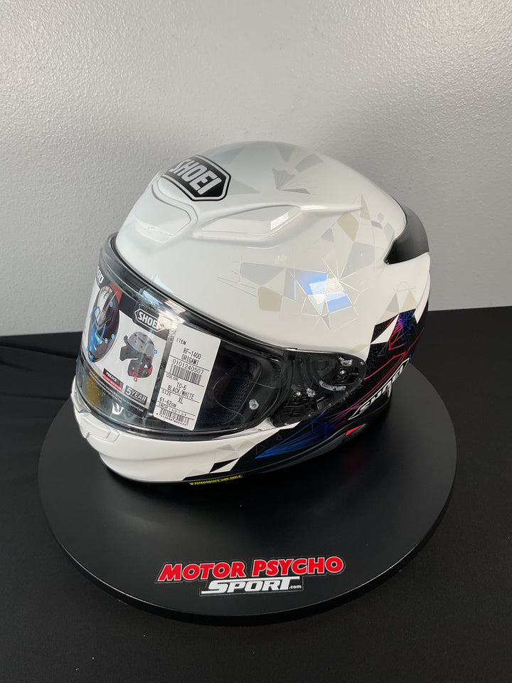 Shoei RF-1400 Origami Helmet - TC-5 White/Black - Size XL - USED / OPEN BOX