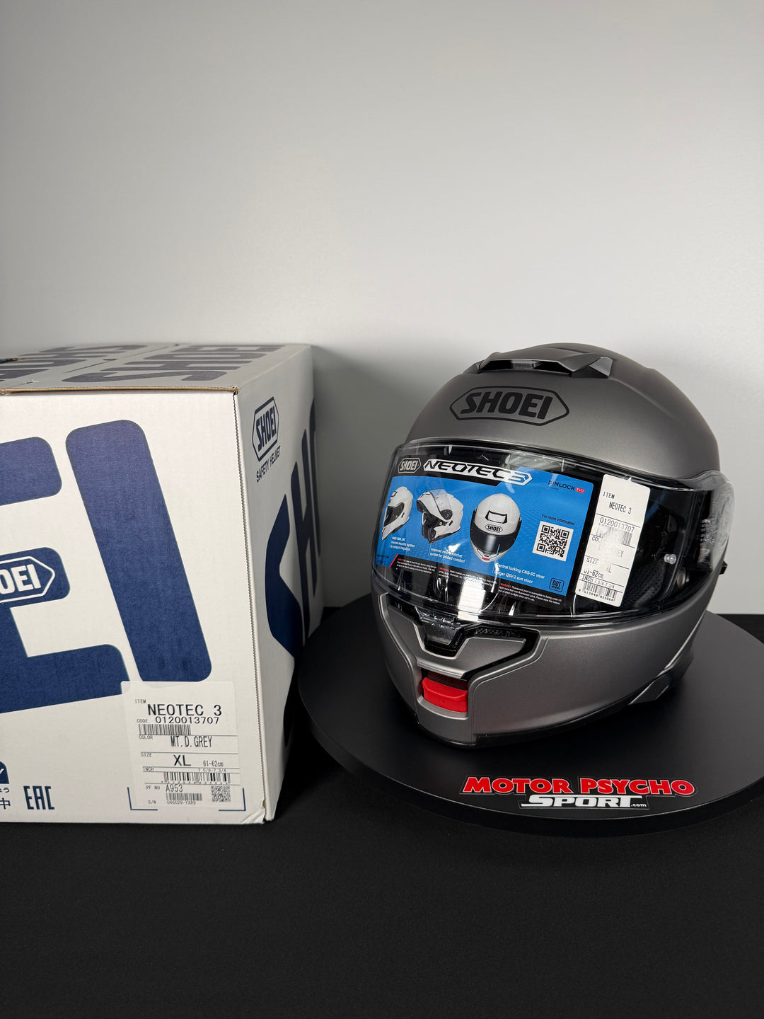 Shoei Neotec 3 Modular Helmet - Matte Deep Grey - Size XL - USED / OPEN BOX
