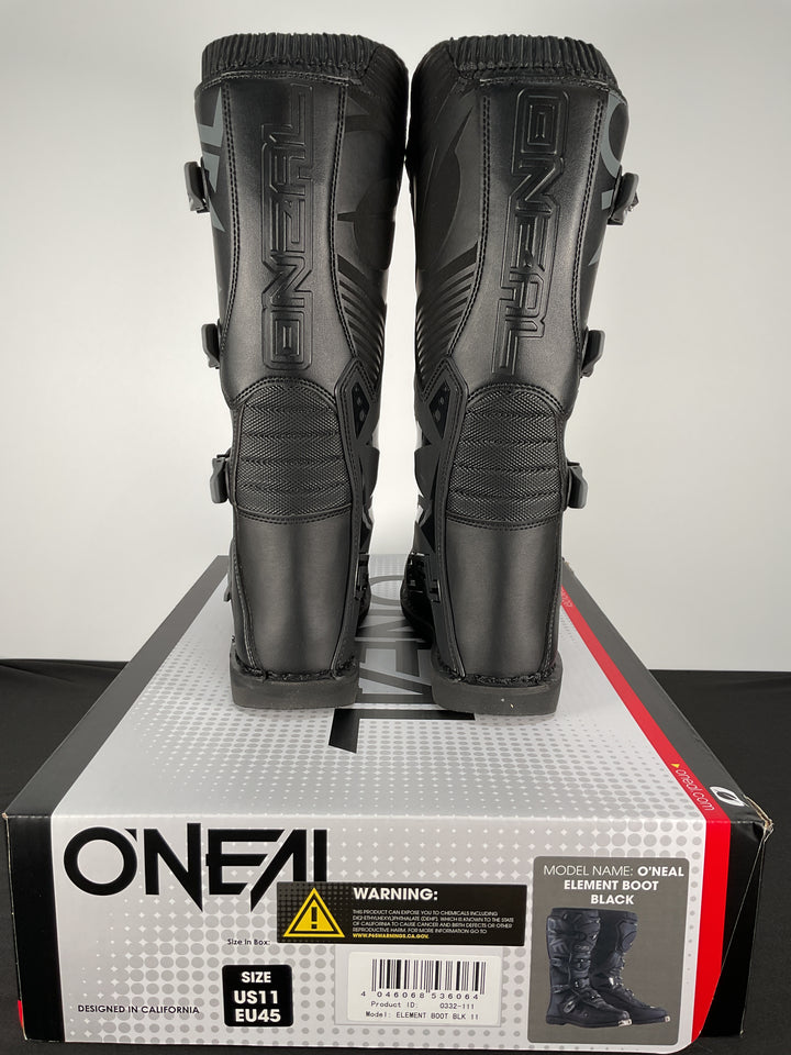 O'NEAL Element Boot - BLACK - Size 11 - Used Like New
