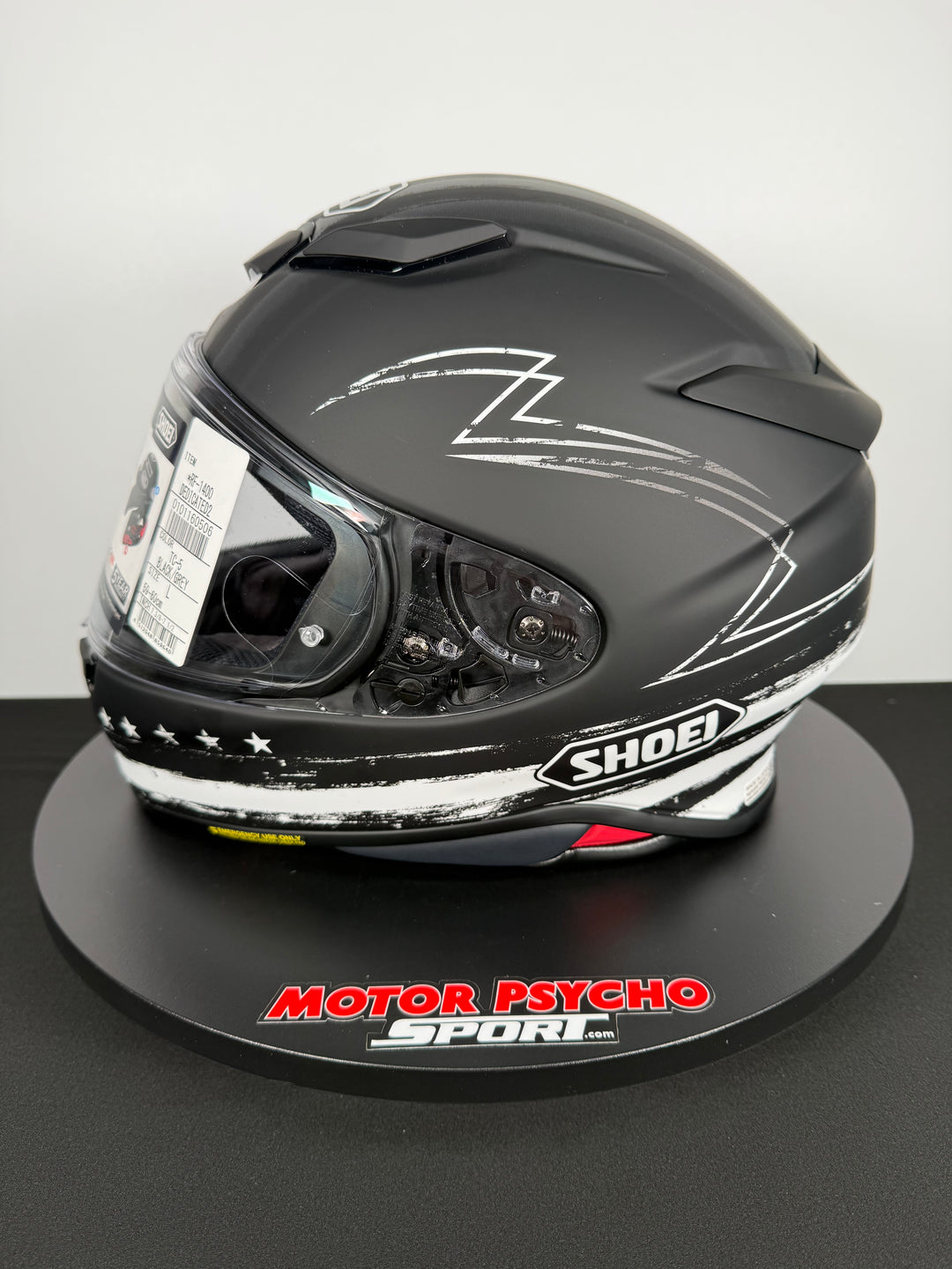 Shoei RF-1400 Dedicated 2 Helmet Matte TC-5 Black/White - Size Large - USED / OPEN BOX #3