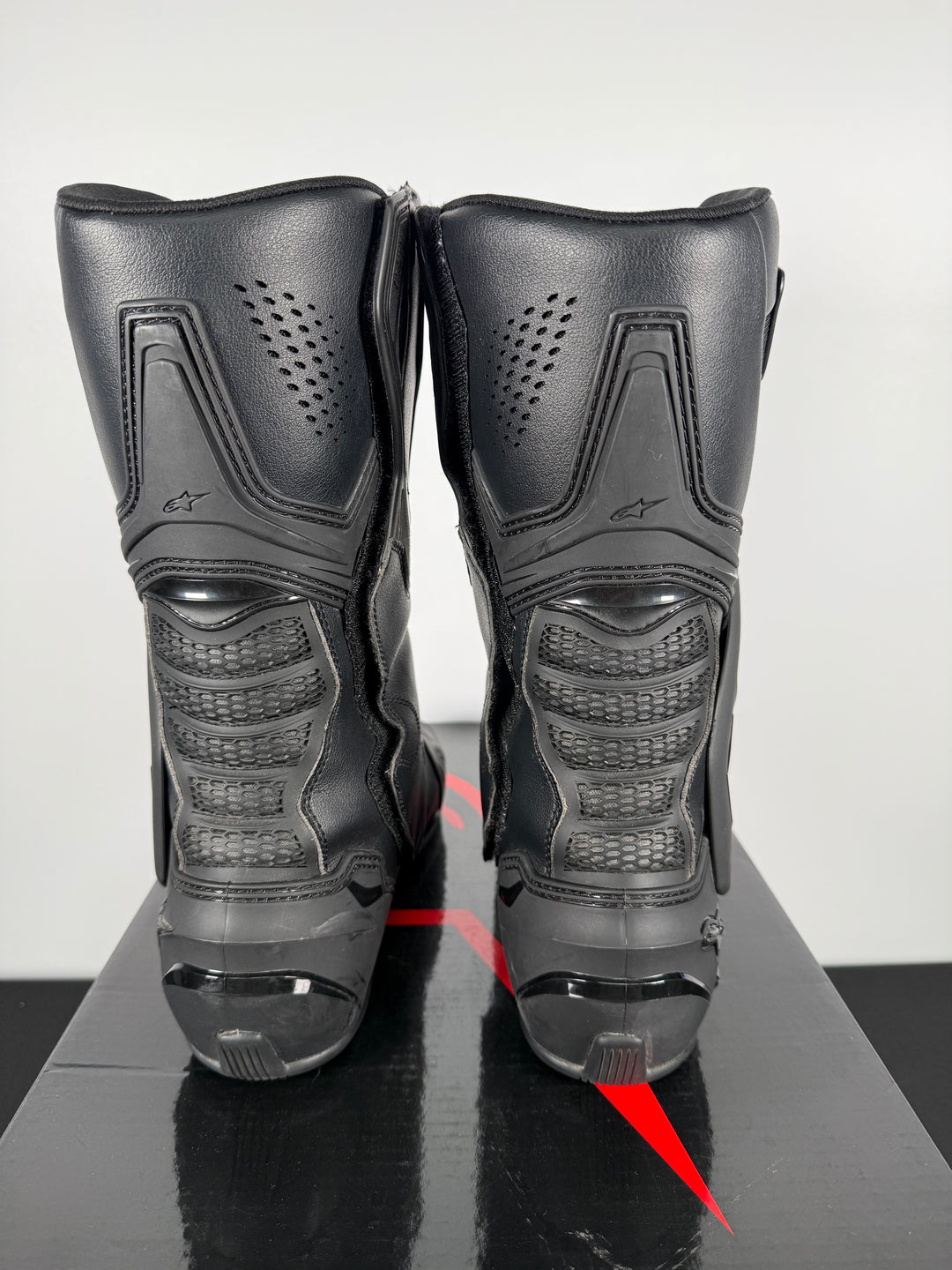 ALPINESTARS SMX-6 V3 VENTED BOOTS - BLACK - Size Euro 48 / US 12.5 - USED / GOOD