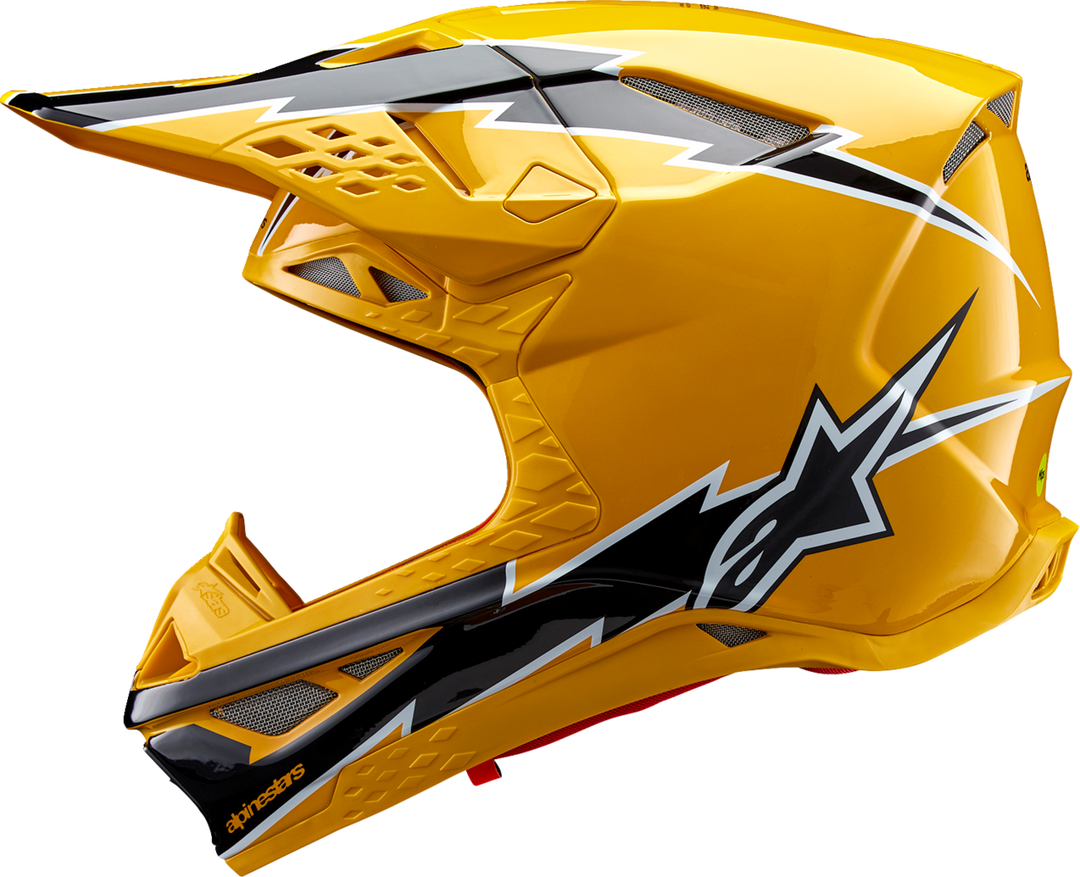 Alpinestars Supertech S-M10 Ampress Helmet - Gloss Black/Yellow