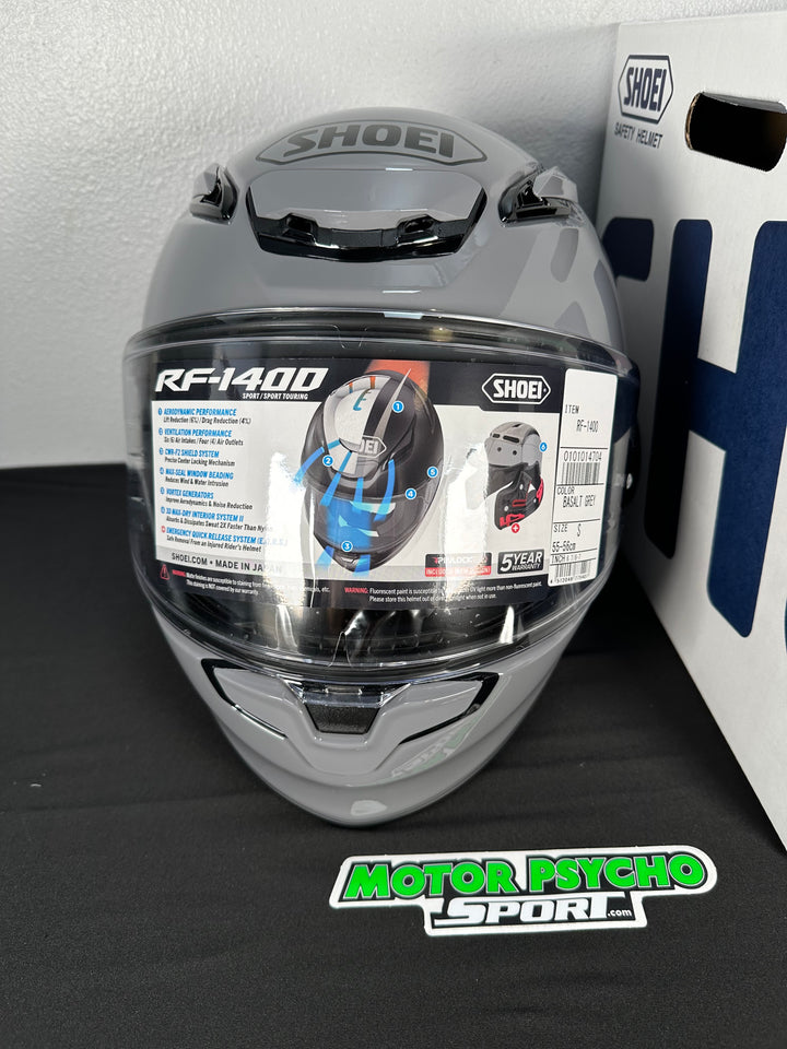 Shoei RF-1400 Helmet - Gloss Basalt Gray - Size Small - USED / OPEN BOX