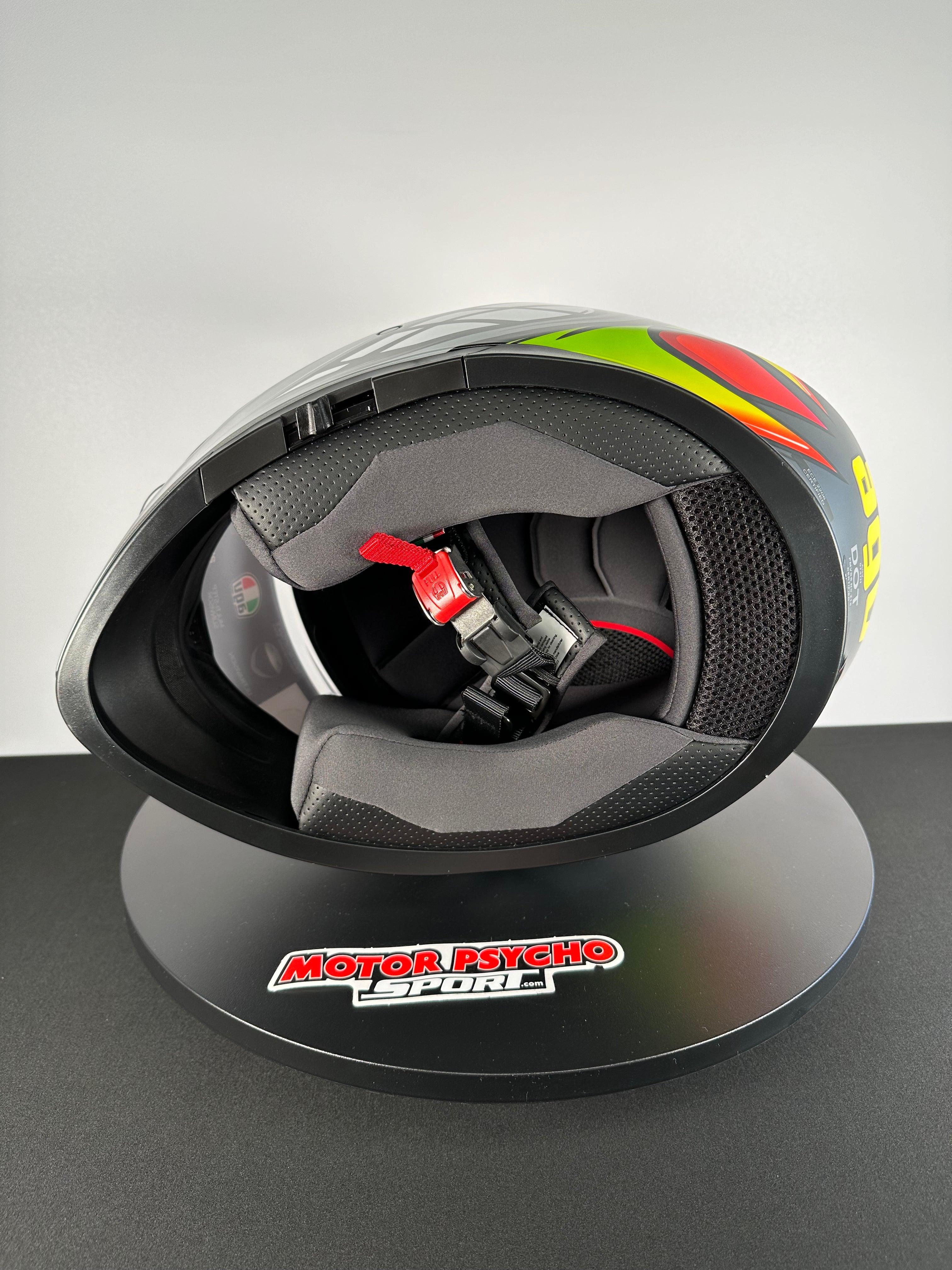 AGV K3 Helmet - Birdy 2.0 Gray/Yellow/Red – Motor Psycho Sport