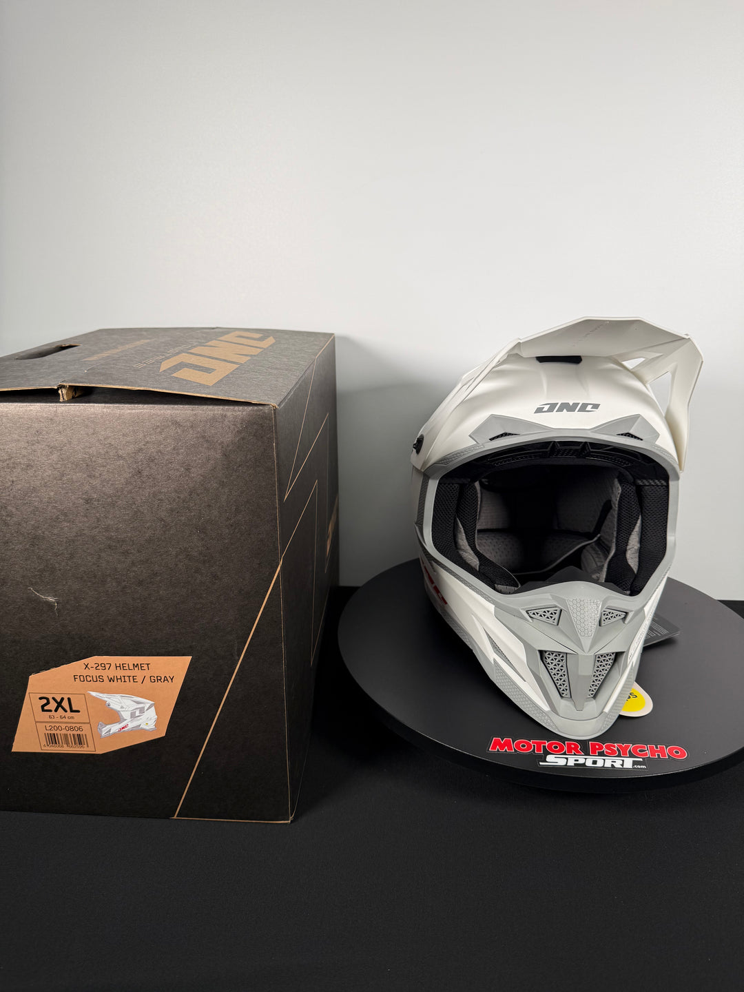 One Industries X-297 HELMET - FOCUS WHITE/GRAY - Size 2XL - OPEN BOX