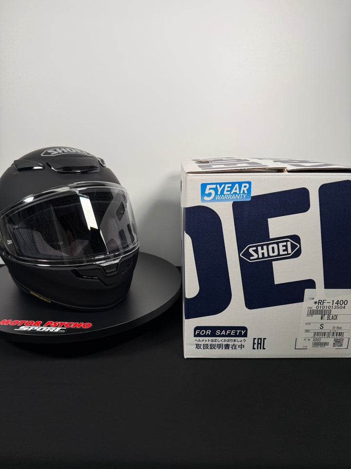 Shoei RF-1400 Helmet - Matte Black - Size Small - USED / OPEN BOX #3