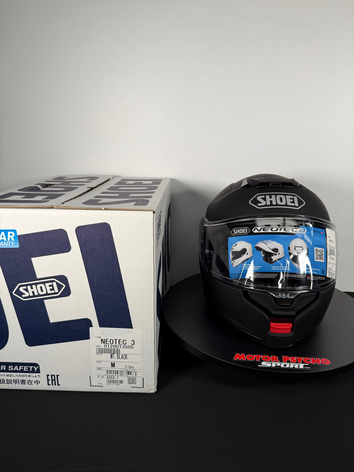 Shoei Neotec 3 Modular Helmet - Matte Black - Size Medium - USED / OPEN BOX
