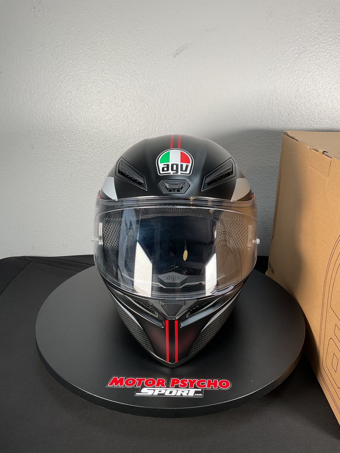 agv k1 helmet small AGV K1 S Helmet - Lap Matte Black/Grey/Red - Size Small