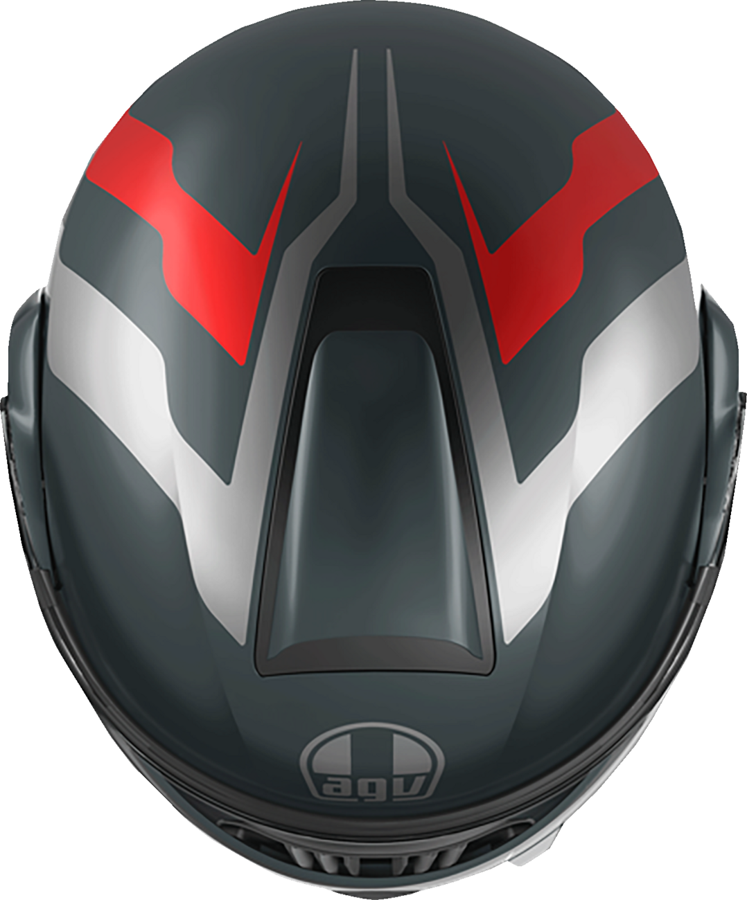 AGV Streetmodular Helmet - Resia Matte Grey/Silver/Red