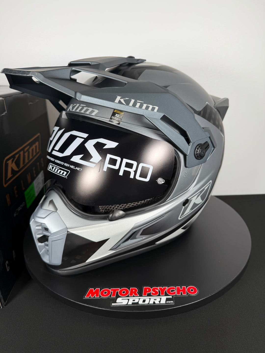 KLIM NEW KRIOS PRO HELMET ECE/DOT-CHARGER GRAY - Size XL - OPEN BOX - FINAL SALE / NO RETURNS