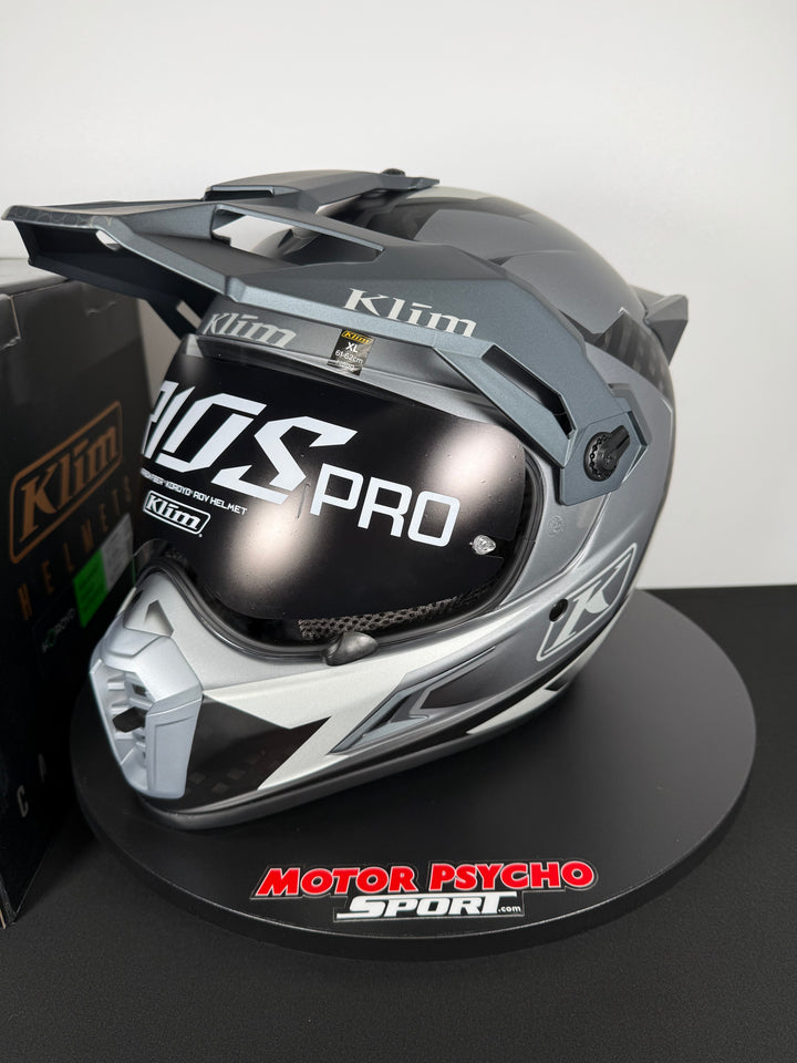KLIM NEW KRIOS PRO HELMET ECE/DOT-CHARGER GRAY - Size XL - OPEN BOX - FINAL SALE / NO RETURNS