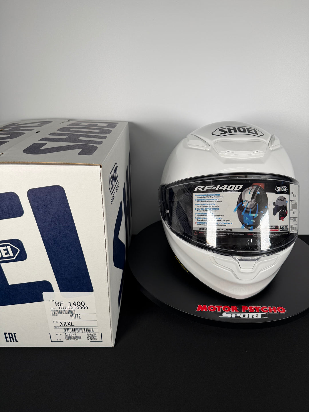 Shoei RF-1400 Helmet - White - Size XXXL - USED / OPEN BOX