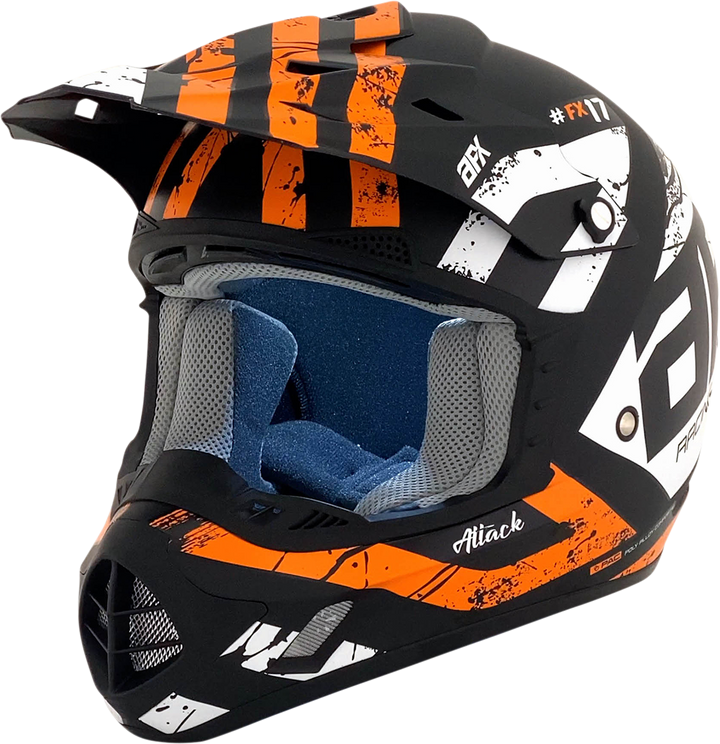 AFX FX-17Y Attack Helmet - Matte Black/Orange - Size Youth Medium