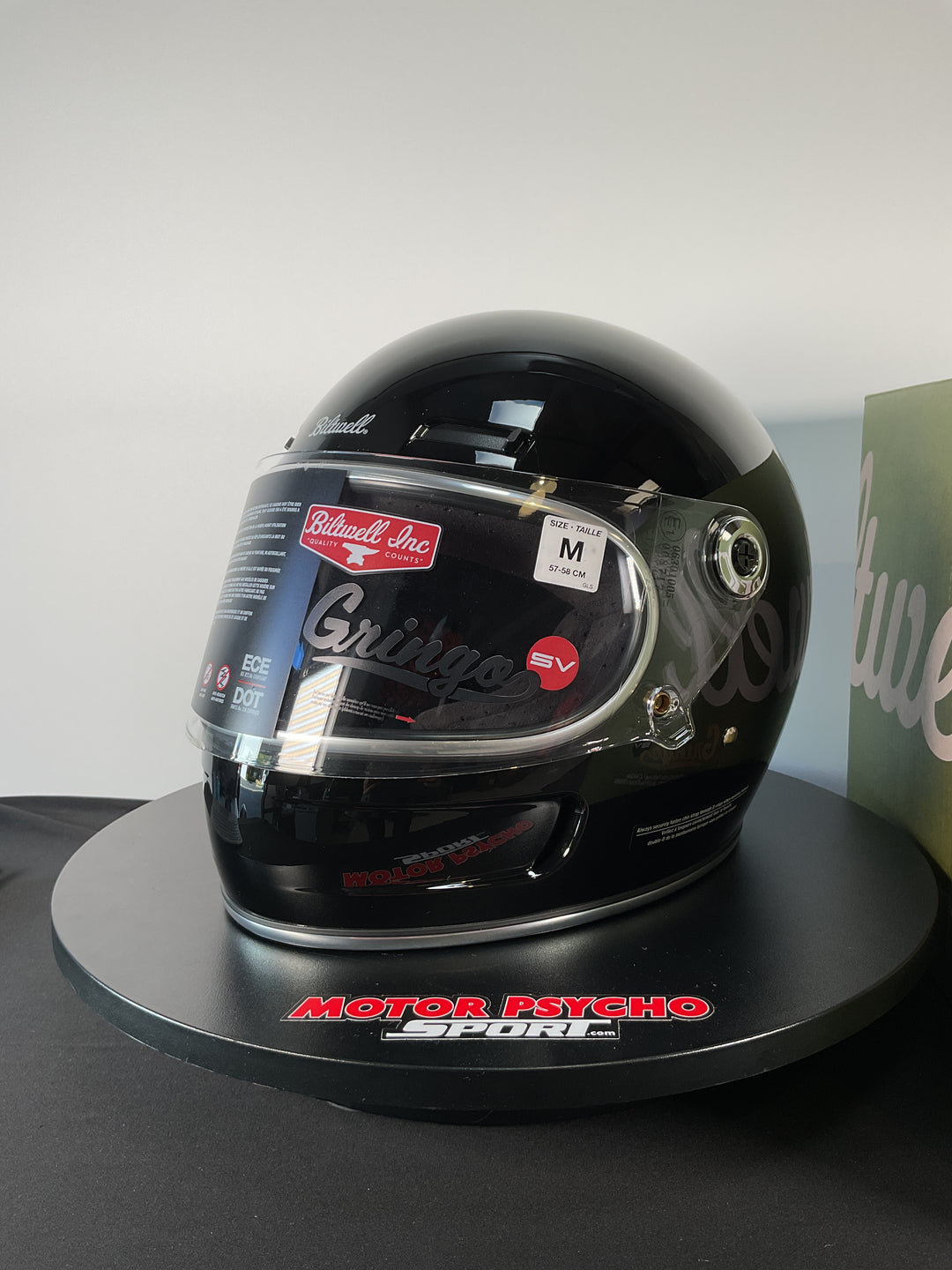 Biltwell Gringo SV ECE Helmet - Gloss Black - Size Medium