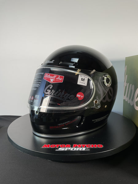 Biltwell Gringo SV ECE Helmet - Gloss Black - Size Medium - Used