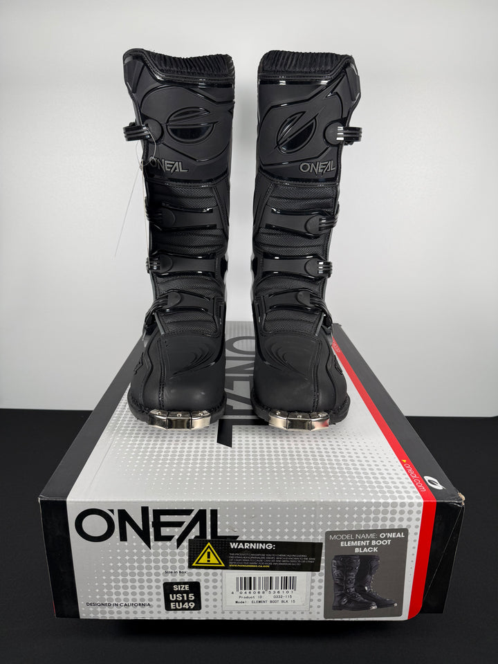 O'NEAL Element Boot - BLACK - Size Euro 49 / US 15 - OPEN BOX
