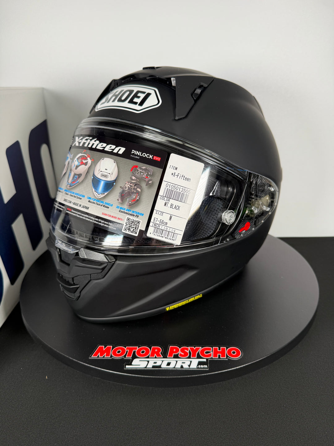 Shoei X-15 Helmet - Matte Black - Size Medium - USED / OPEN BOX - FINAL SALE / NO RETURNS