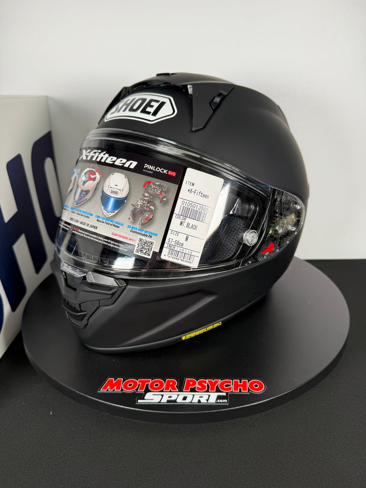 Shoei X-15 Helmet - Matte Black - Size Medium - USED / OPEN BOX - FINAL SALE / NO RETURNS