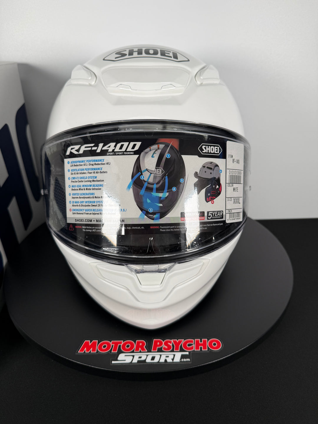 Shoei RF-1400 Helmet - White - Size XXXL - USED / OPEN BOX