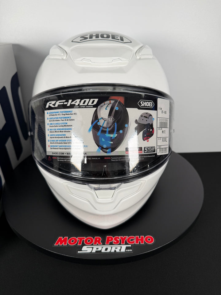 Shoei RF-1400 Helmet - White - Size XXXL - USED / OPEN BOX