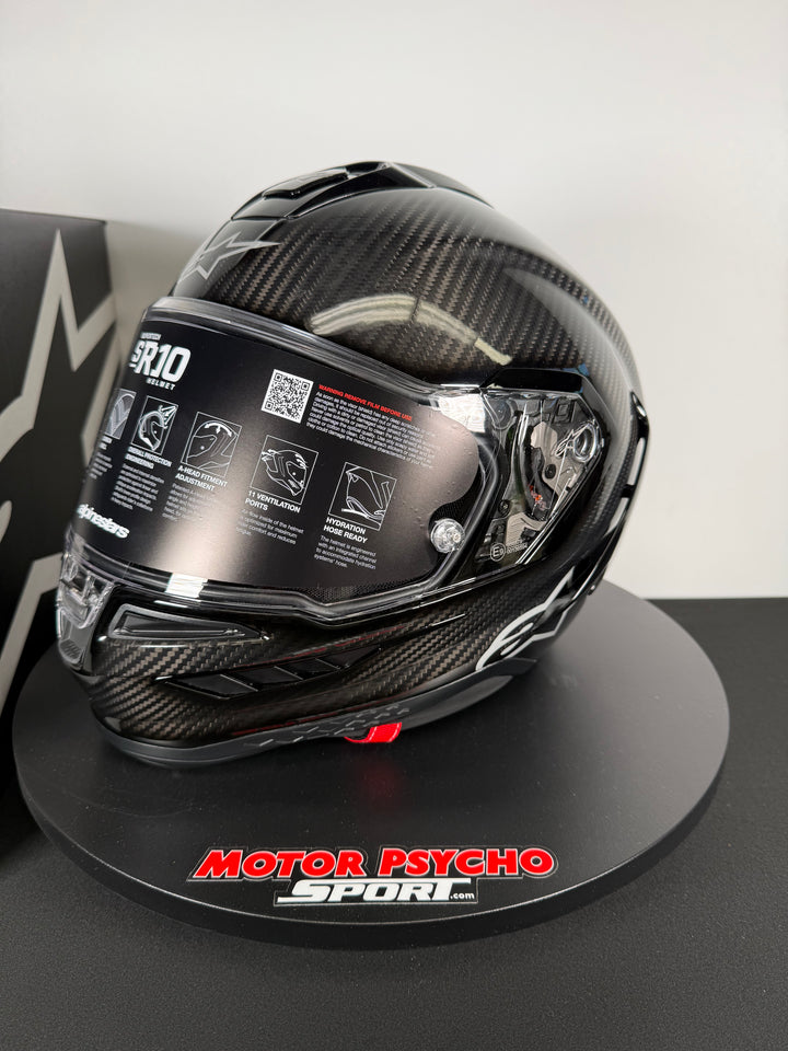 Alpinestars Supertech R10 Helmet -Carbon Black - Size Large - USED / LIKE NEW - FINAL SALE / NO RETURNS