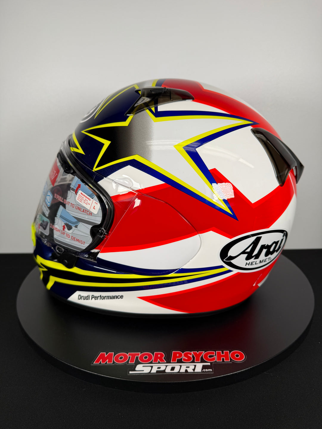 Arai Regent-X Helmet - Stars & Stripes Yellow - Size Large - OPEN BOX - FINAL SALE / NO RETURNS