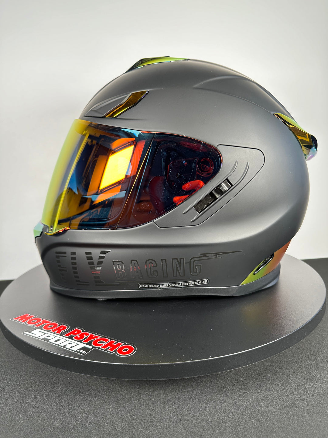 flir motorcycle helmet Sentinel Recon Helmet Matte Black/Fire Chrome Xl