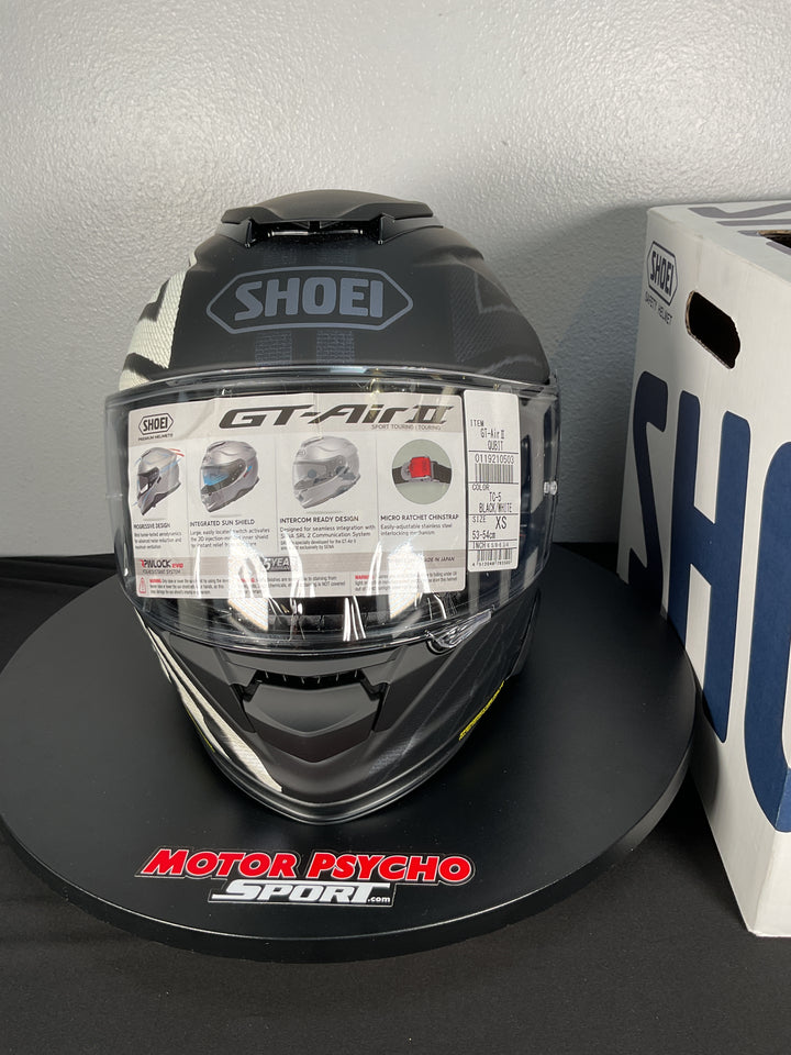Shoei GT-Air II Qubit Helmet - TC-5 Matte White/Black - Size XS - Used Like New