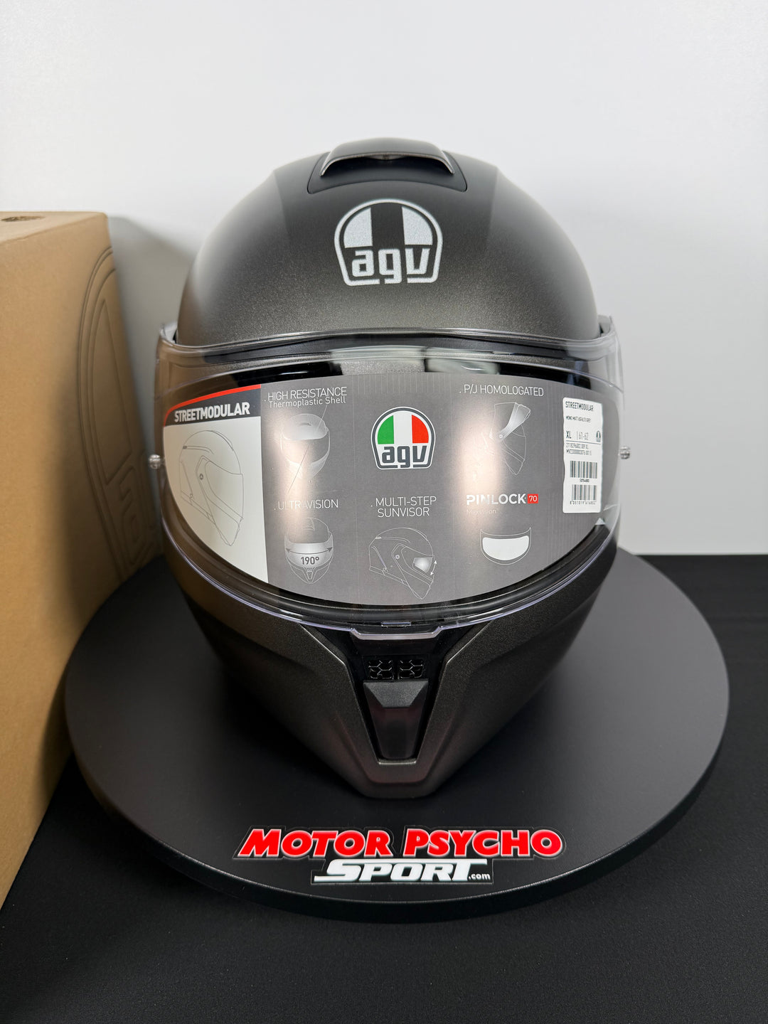 agv helmet grey Streetmodular - Levico - Gray/Silver making the helmet 36% safer than the levels required by the latest road homologations AGV Streetmodular Helmet - Mono