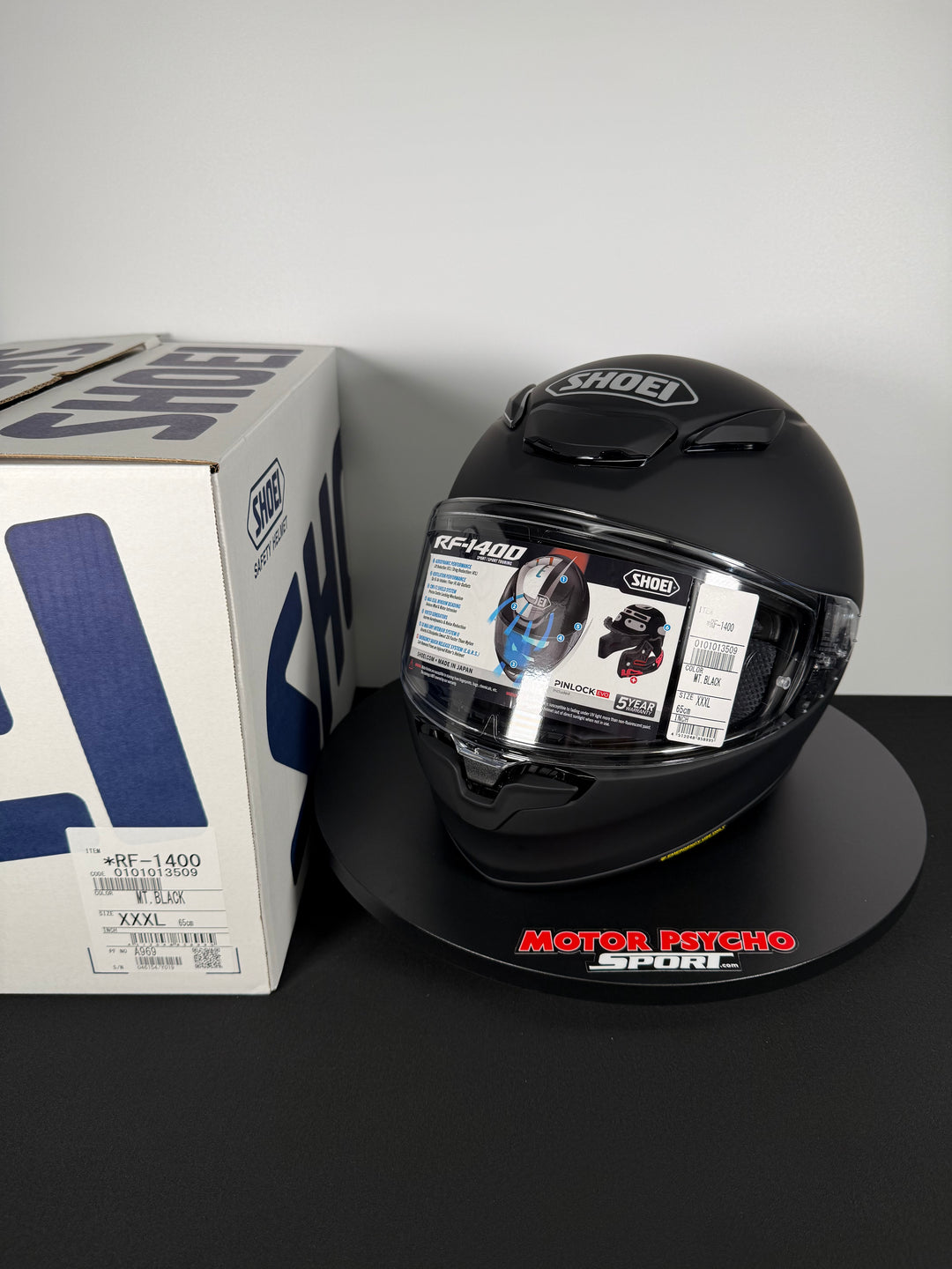 Shoei RF-1400 Helmet - Matte Black - Size 3XL - USED / OPEN BOX
