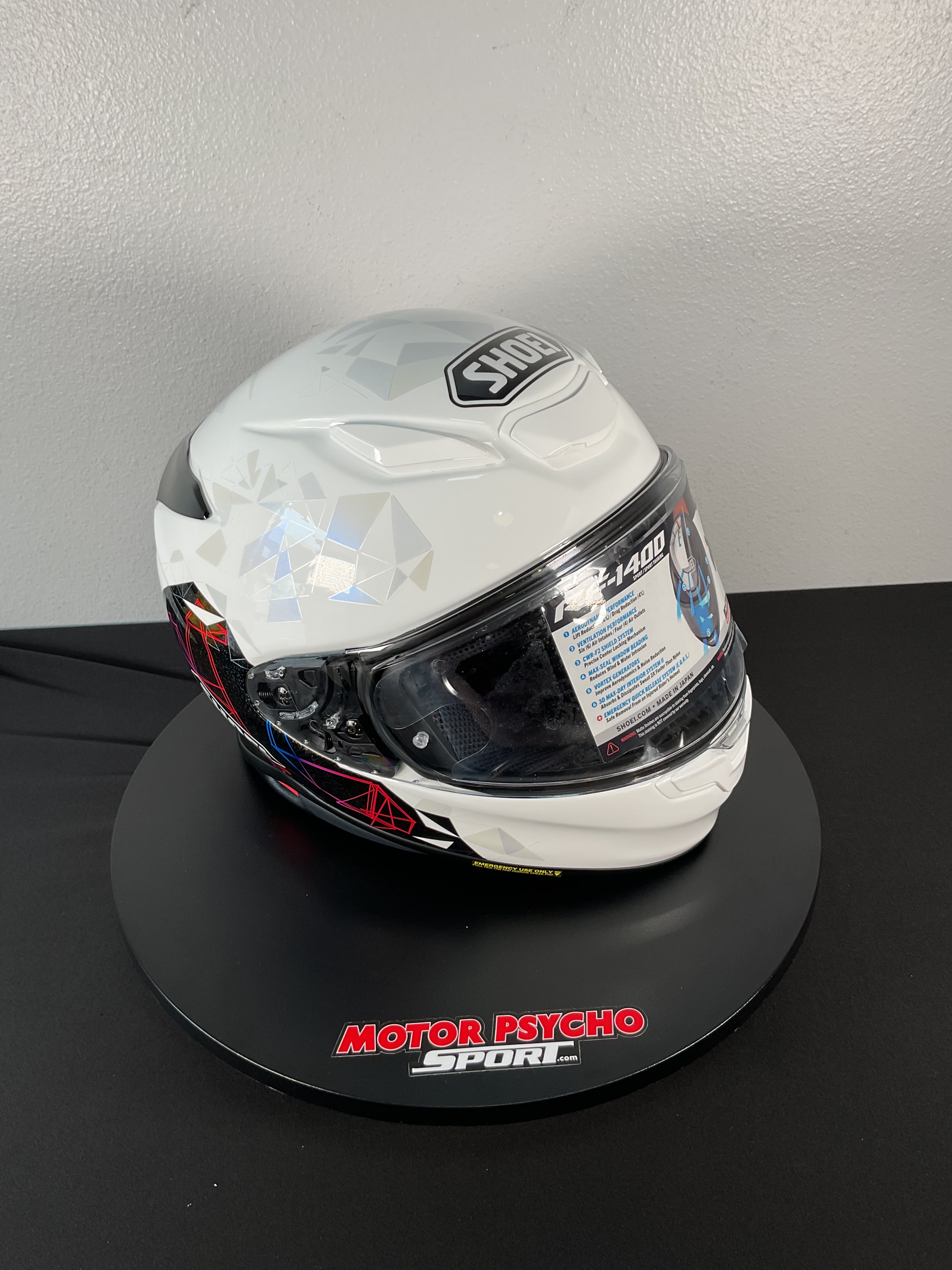 Shoei RF-1400 Origami Helmet - TC-5 White/Black - Size XL - USED