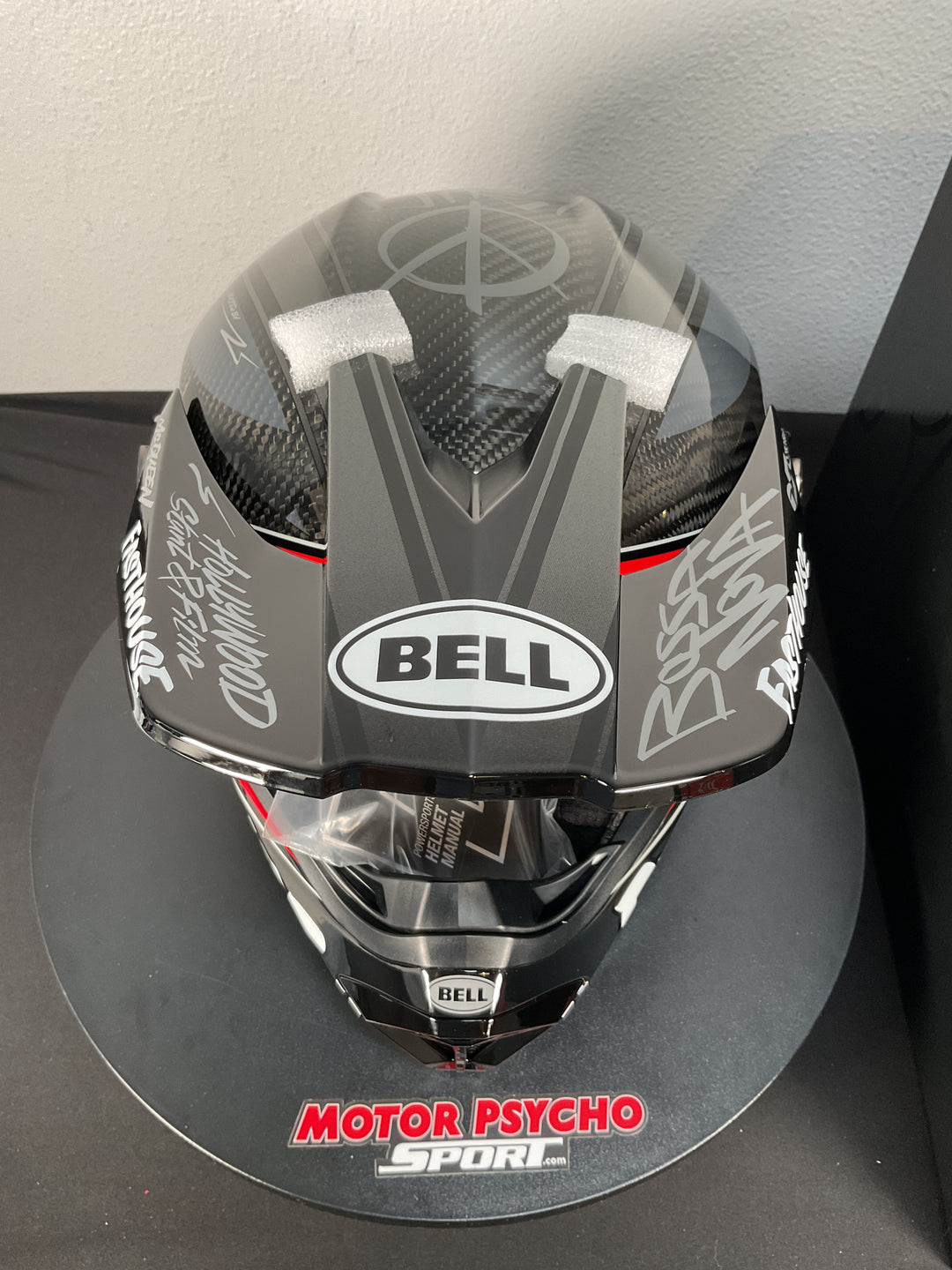 Bell Moto-10 Spherical Helmet - Fasthouse DID 25 Gloss Gray/Red - Size Large - OPEN BOX