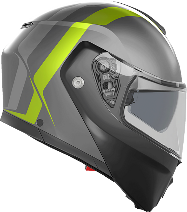 AGV Streetmodular Helmet - Resia Matte Grey/Black/Yellow Fluo