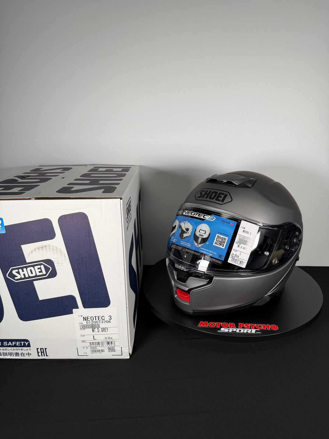 Shoei Neotec 3 Modular Helmet - Matte Deep Grey - Size L - USED / OPEN BOX #2