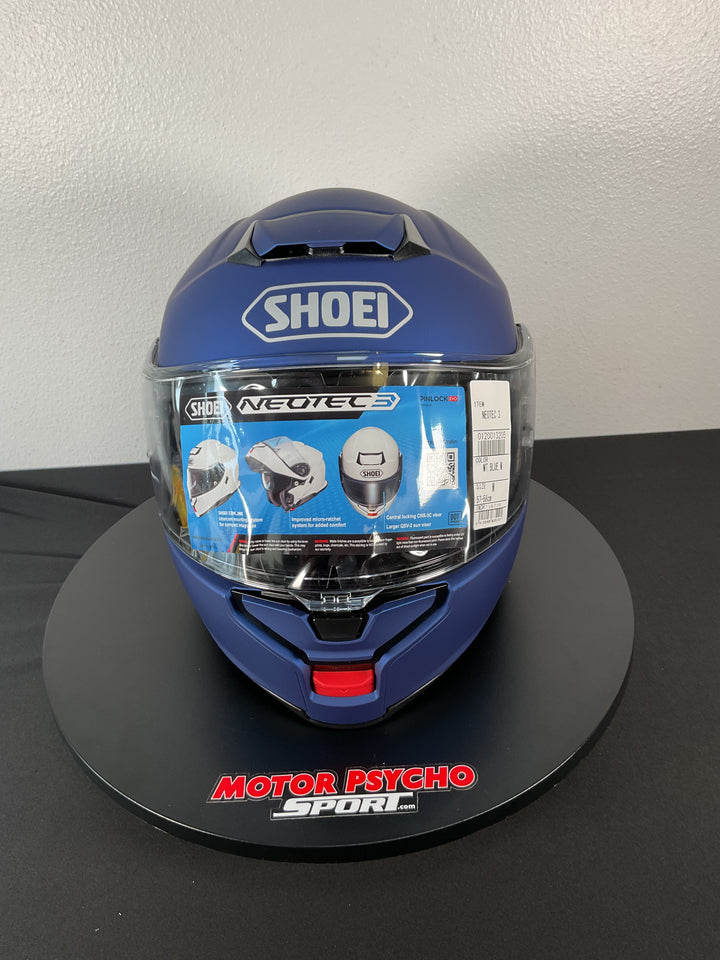 Shoei Neotec 3 Modular Helmet - Matte Blue Metallic - Size Medium - USED / OPEN BOX