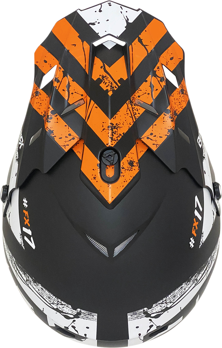 AFX FX-17Y Attack Helmet - Matte Black/Orange - Size Youth Medium
