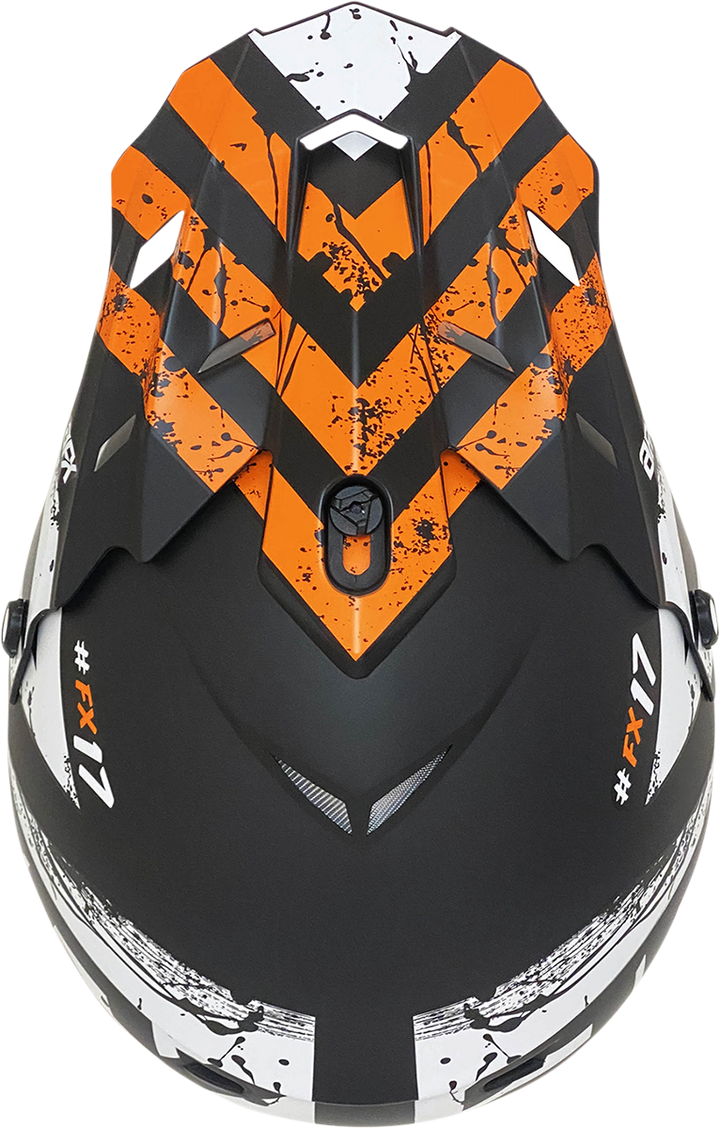 AFX FX-17Y Attack Helmet - Matte Black/Orange - Size Youth Medium