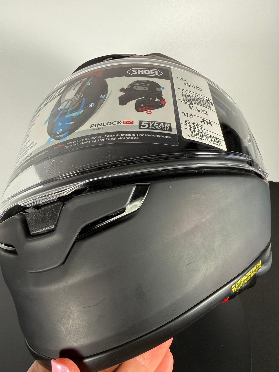Shoei RF-1400 Helmet - Matte Black - Size M - USED / FAIR #2