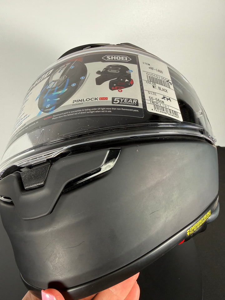 Shoei RF-1400 Helmet - Matte Black - Size M - USED / FAIR #2