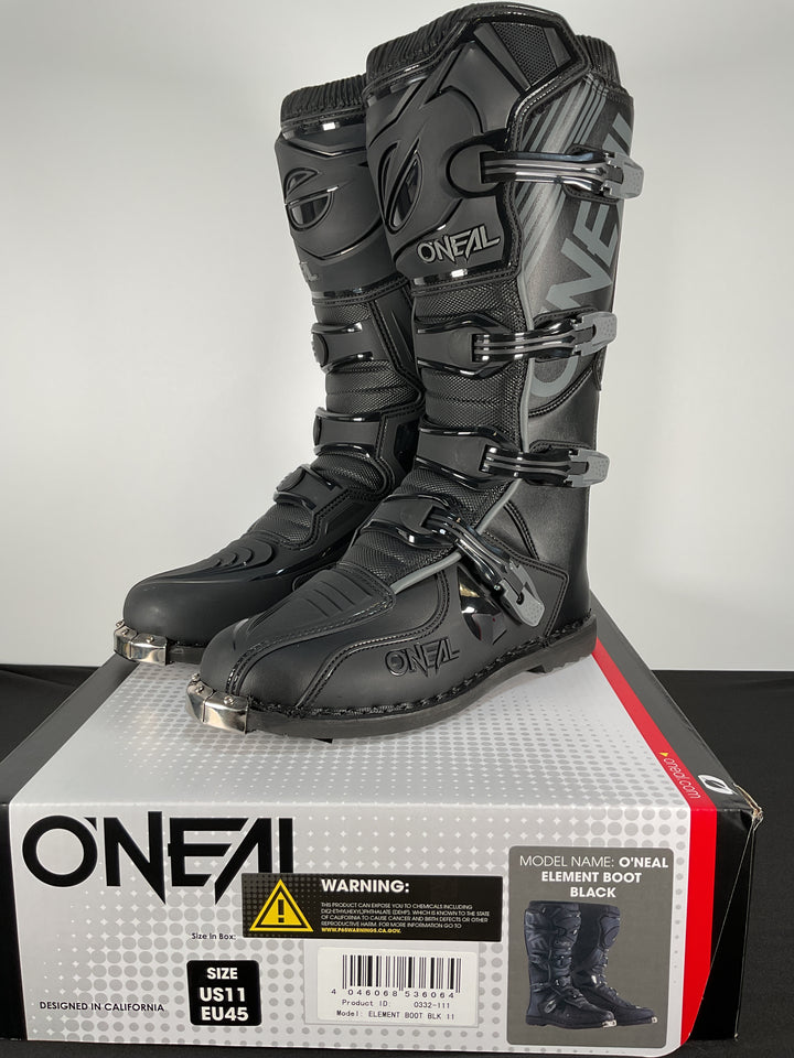 O'NEAL Element Boot - BLACK - Size 11 - Used Like New