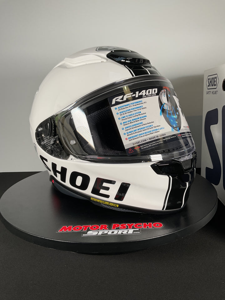 Shoei RF-1400 Ideograph Helmet - TC-6 White/Black - Size L - Used Fair Blem