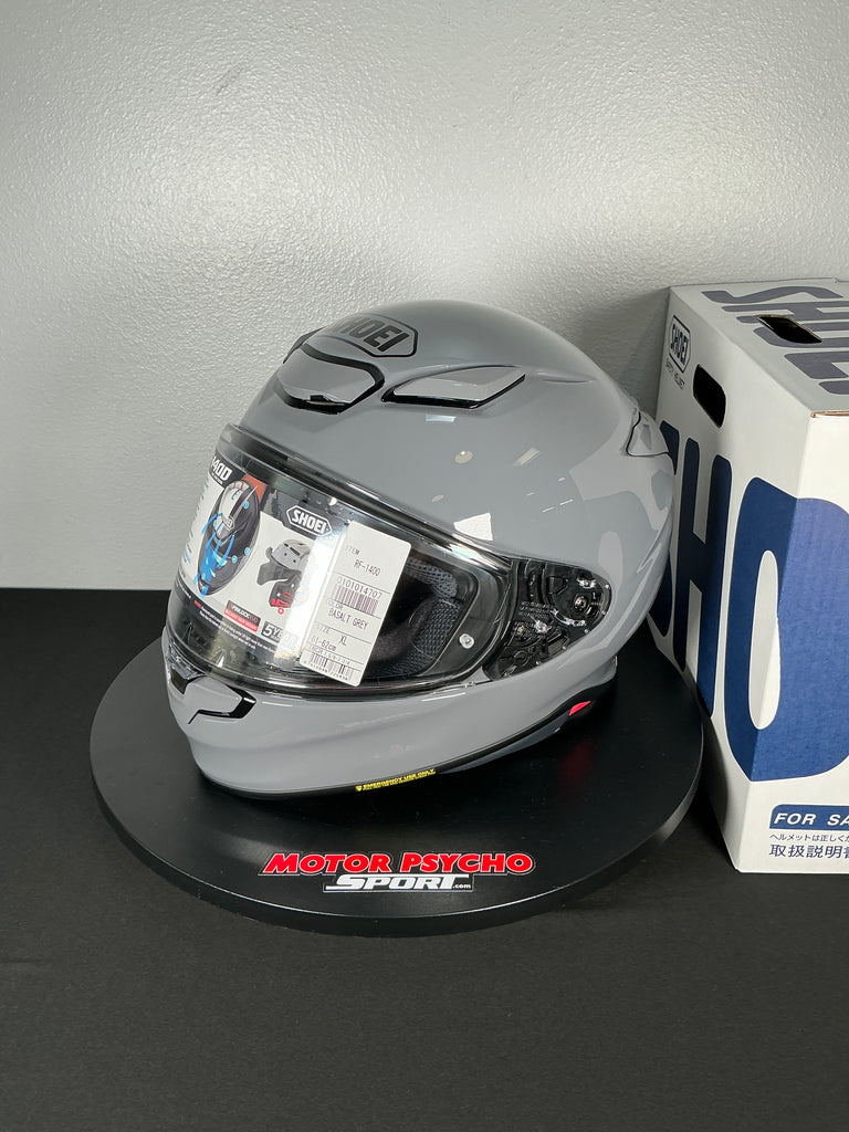 Shoei RF-1400 Helmet - Gloss Basalt Gray - Size XL - USED / OPEN