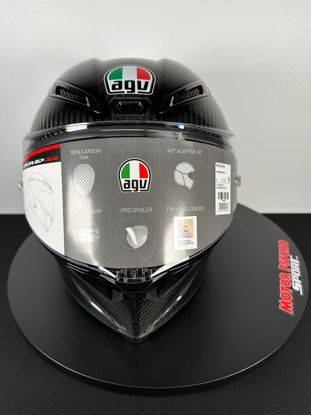 AGV Pista GP RR Mono Iridium Carbon Helmet - Size Large - OPEN BOX AGV Pista GP RR Mono Iridium Carbon Helmet - Size Large - OPEN BOX