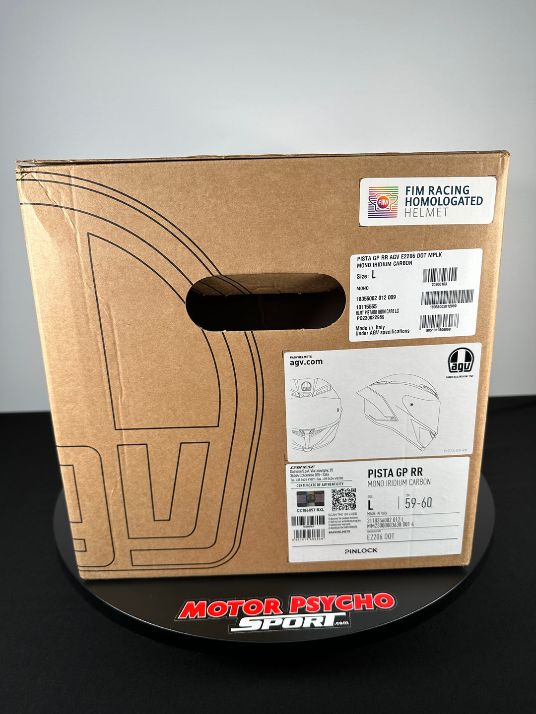 agv helmet case AGV Pista GP RR Mono Iridium Carbon Helmet - Size Large