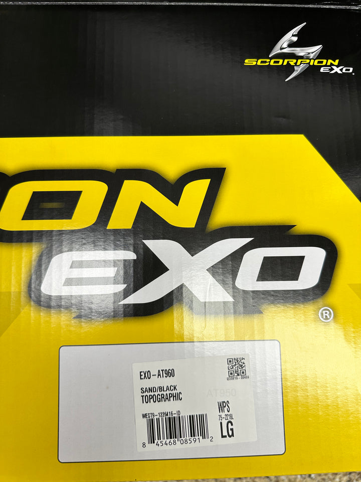 Scorpion Exo EXO-AT960 Modular Helmet Topographic Sand/Black - Size Large - OPEN BOX
