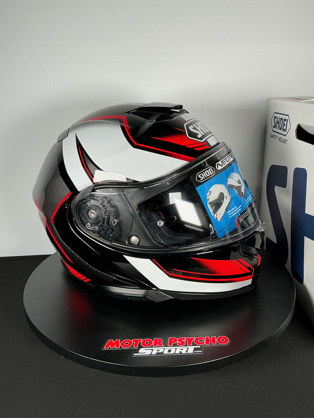 Shoei Neotec 3 Grasp Modular Helmet - TC-5 Black/White/Red - Size Large - USED / OPEN BOX